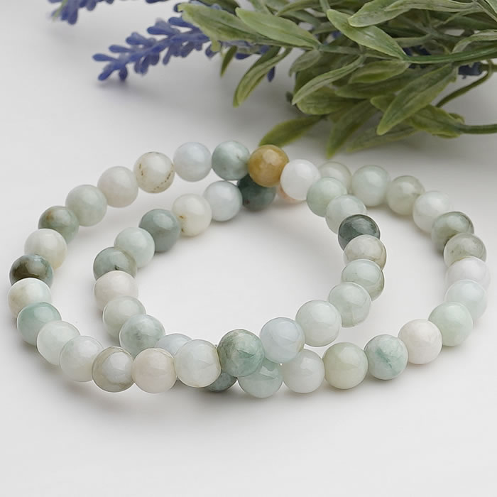 楽天市場】【ミックスカラー】天然本翡翠AA ミャンマー産 7.5mm