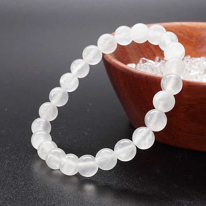 楽天市場】【希少】セレナイトAAA8mm ブレスレット 天然石