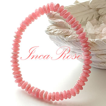 楽天市場】インカローズAAA ロンデル(ボタン) 約6mm ブレスレット