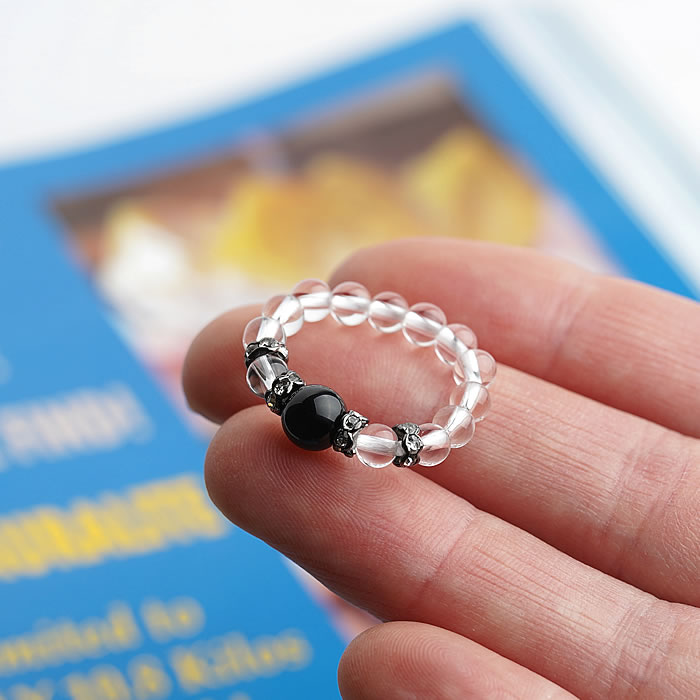 楽天市場】【高品質】モリオンAAA6mm 水晶AAAAA4mm ロンデル リング