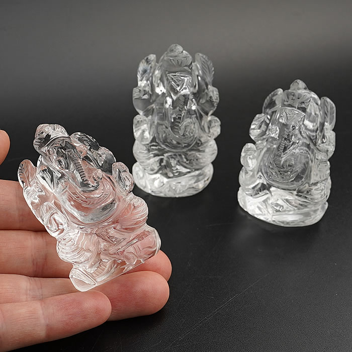 楽天市場】【51～58g】高品質 ガネーシャ ヒマラヤ水晶 手彫り置き石