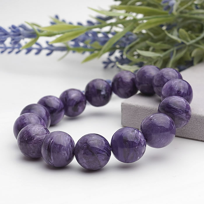 楽天市場】【一点物】高品質チャロアイトAAA14mm ブレスレット 天然石