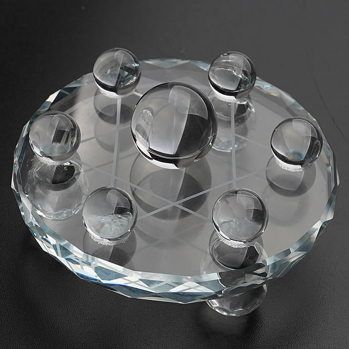 楽天市場】七星陣セット 天然水晶丸玉 ＆ ガラス台座 水晶 丸玉