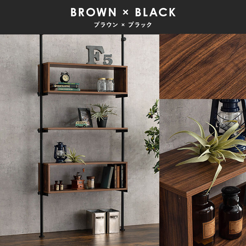 楽天市場】壁面収納 突っ張りラック 突っ張りシェルフ 幅90×奥行24×高