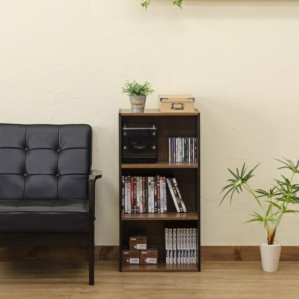 楽天市場】3段ラック カラーボックス ブラック （BK） 組立品 収納