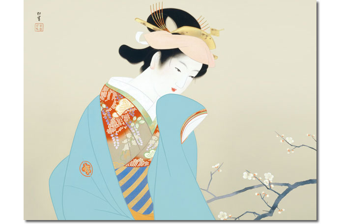 楽天市場】掛け軸 掛軸 春芳 しゅんぽう 幅54.5×高さ約115cm 上村松園