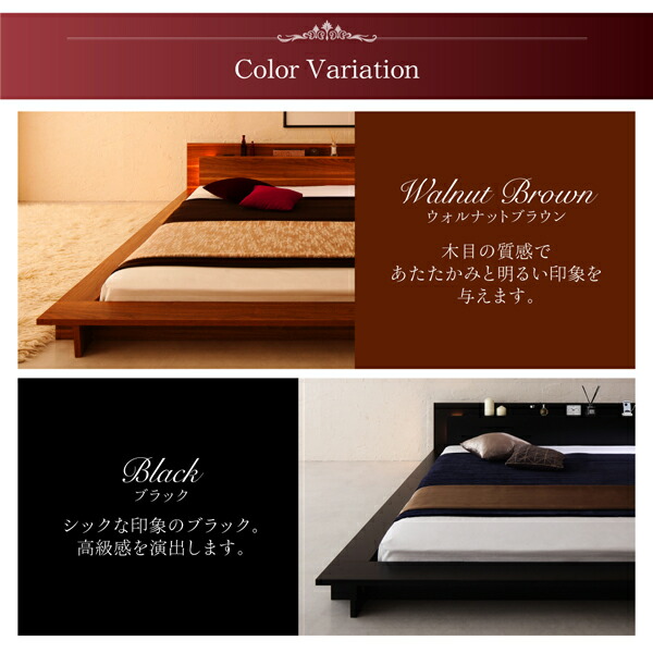 楽天市場】ローベッド ダブル 床板タイプ ベッドフレームのみ