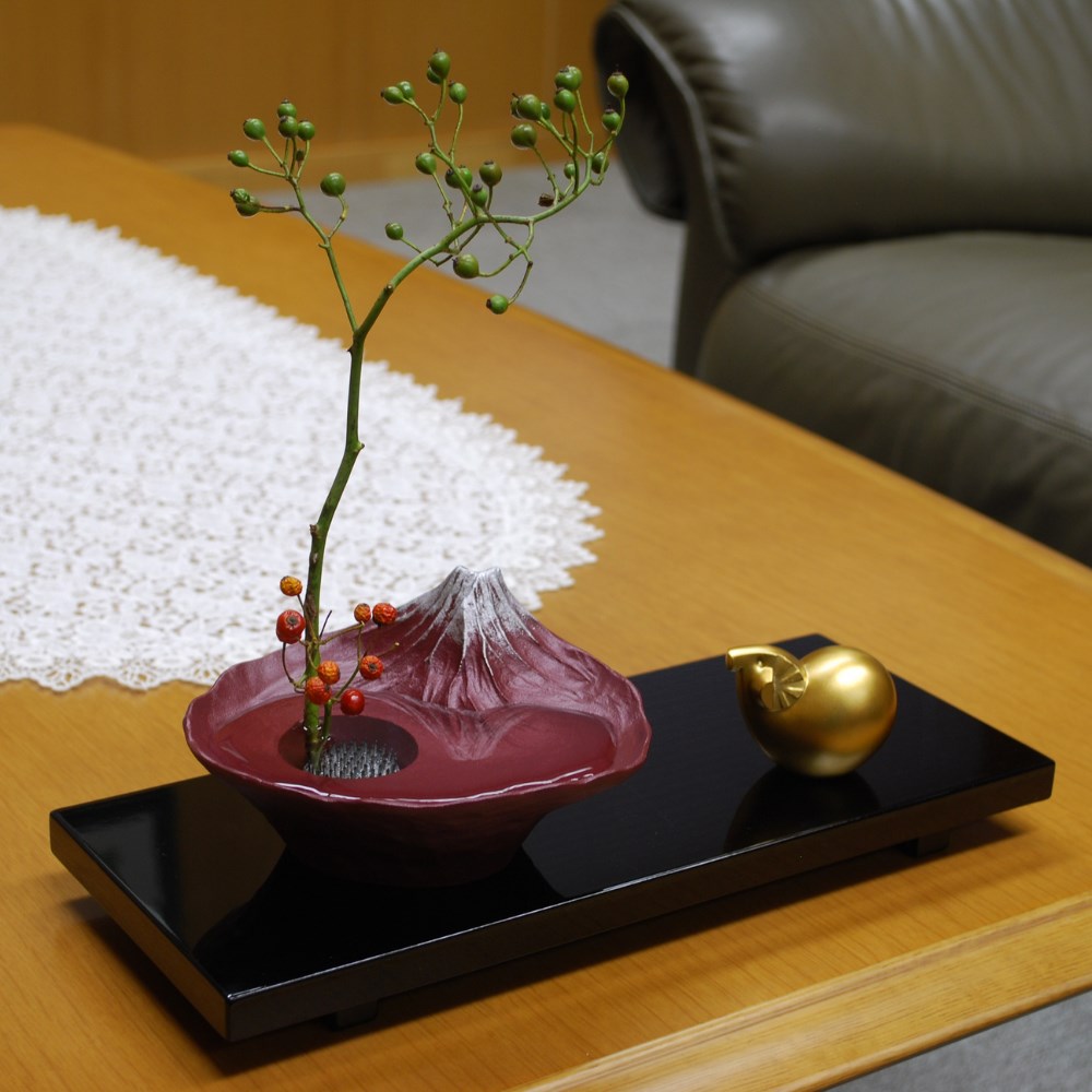 楽天市場】【メーカー直送品】陶器 花器 逆さ富士 富士山 さかさ富士