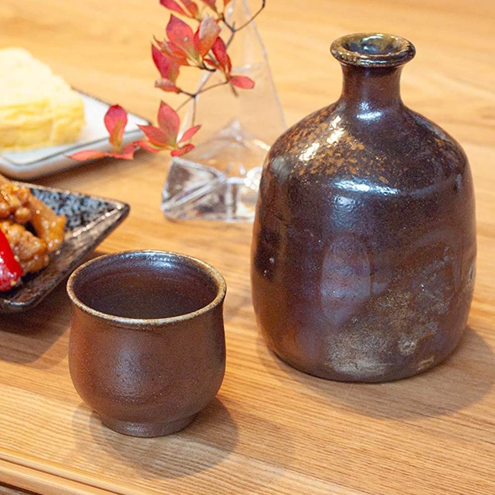 楽天市場】備前焼 夢幻工房 酒器セット 桟切 | 徳利 おちょこ セット