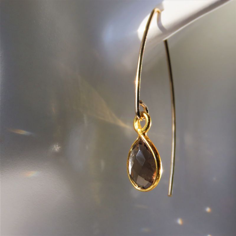 楽天市場】スモーキークォーツ ピアス 14KGF マーキスフック : 大阪