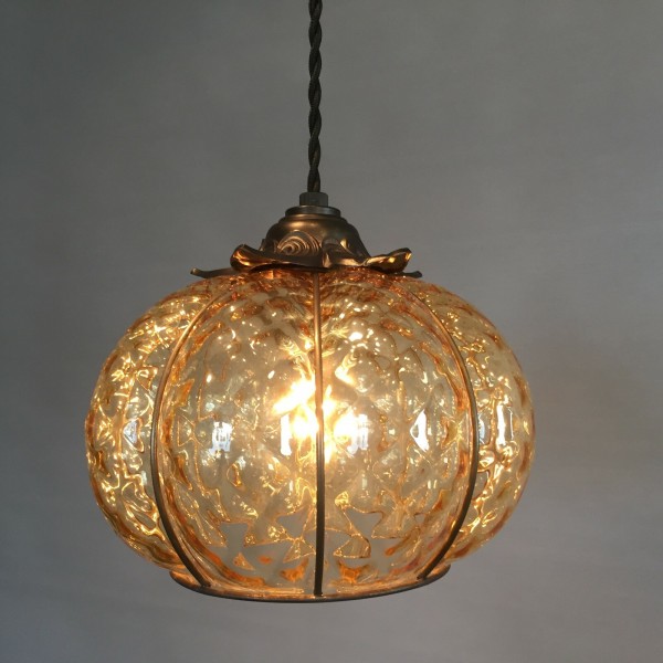 楽天市場】ペンダントライト ガラス イタリア製 ムラノガラス アンバー