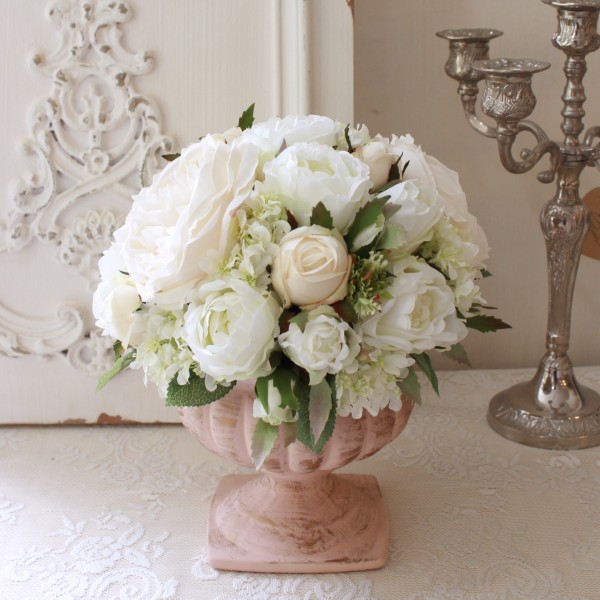 楽天市場】造花 フラワーアレンジメント （ホワイトラウンド