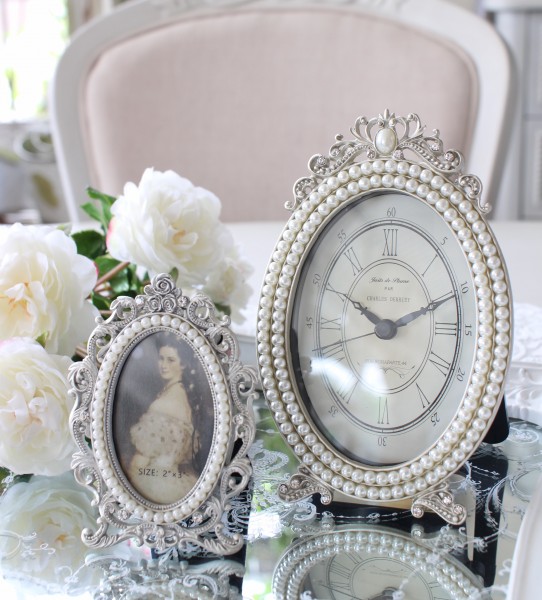 楽天市場】置き時計 可愛い 置時計 猫脚パール オーバル シルバー