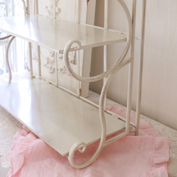 楽天市場】アイアンラック アイアン製 3段 シェルフ ホワイト 飾り棚