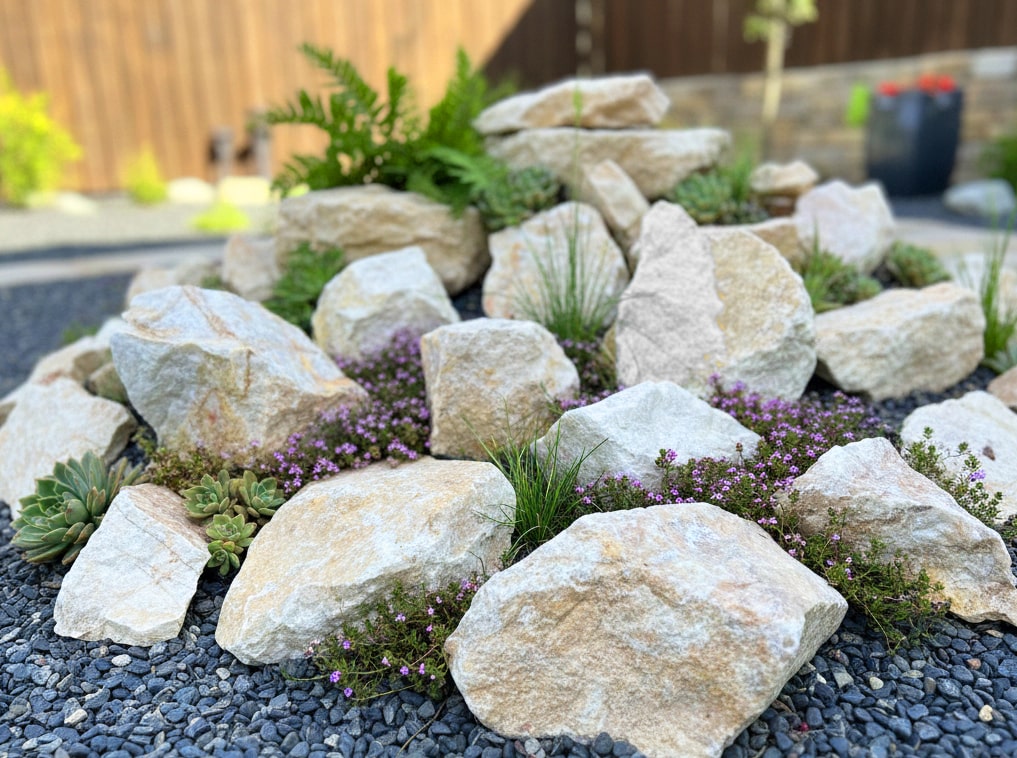 楽天市場】庭石 ロックガーデン 石 割栗石 庭 黄色 イエロー 白