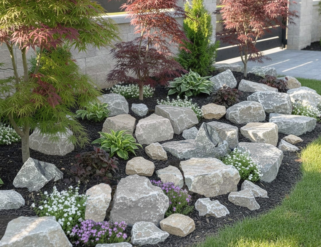 楽天市場】庭石 ロックガーデン 庭 石 岩 割栗石 キャッスルロッカリー