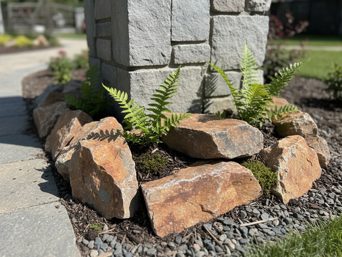 楽天市場】割栗石 庭石 茶色 ブラウン ブラウンロック 100kg 大量