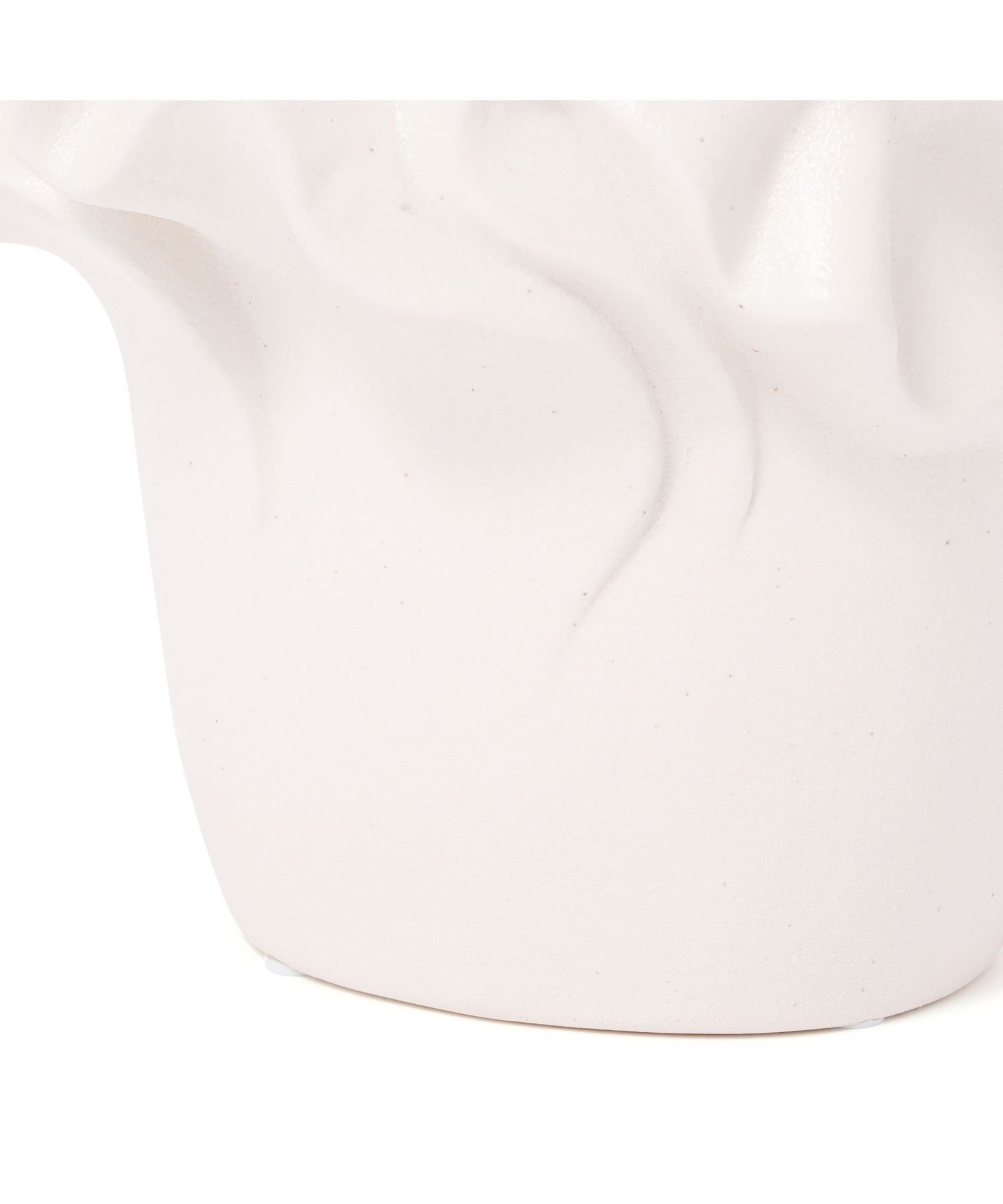 Francfranc｜セラミック ラッフル フラワーベース M ホワイト