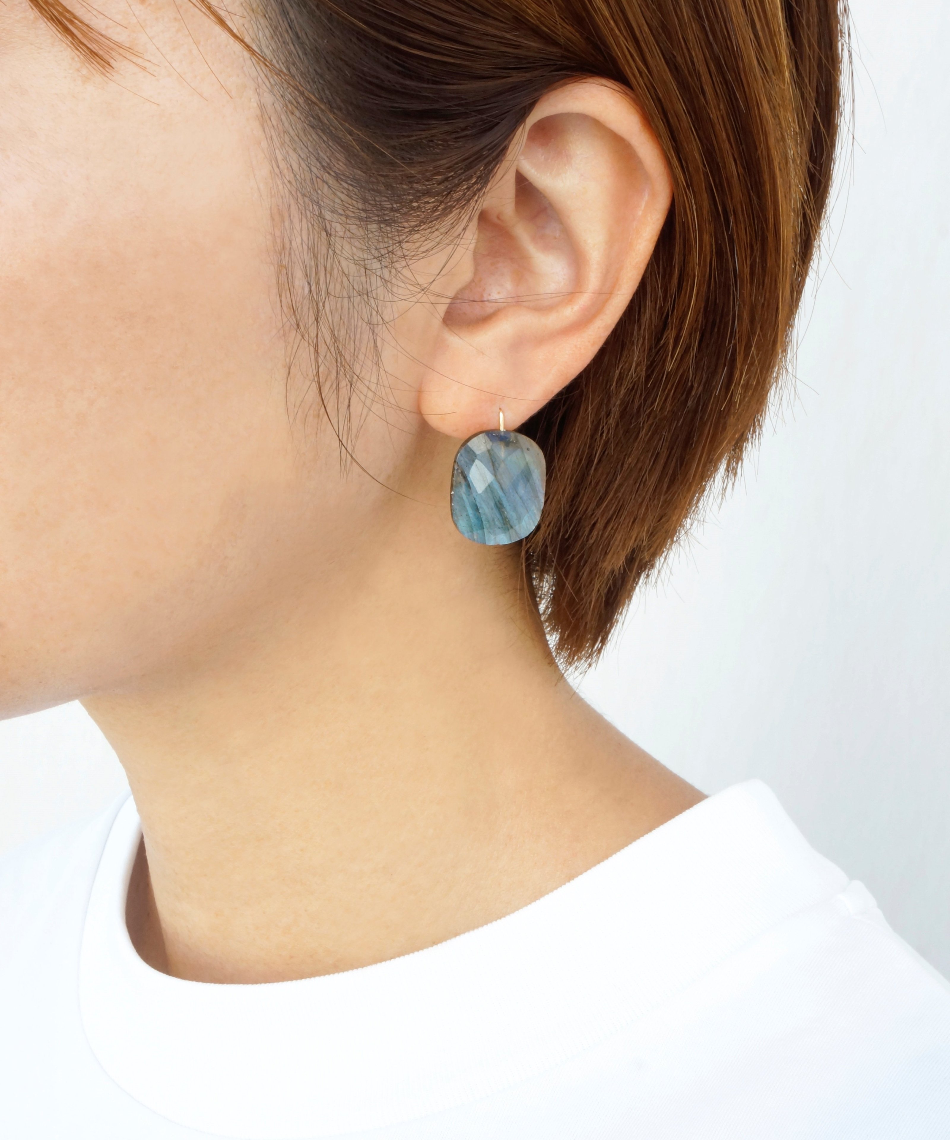 KU-CROISSANT｜【anq.】K10・天然石ピアス ラピスラズリ