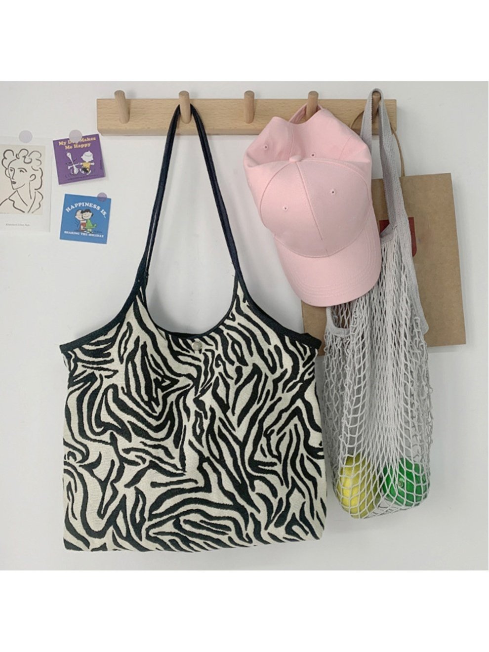 miniministore｜トートバッグ キャンバス ゼブラ柄 韓国 | Rakuten