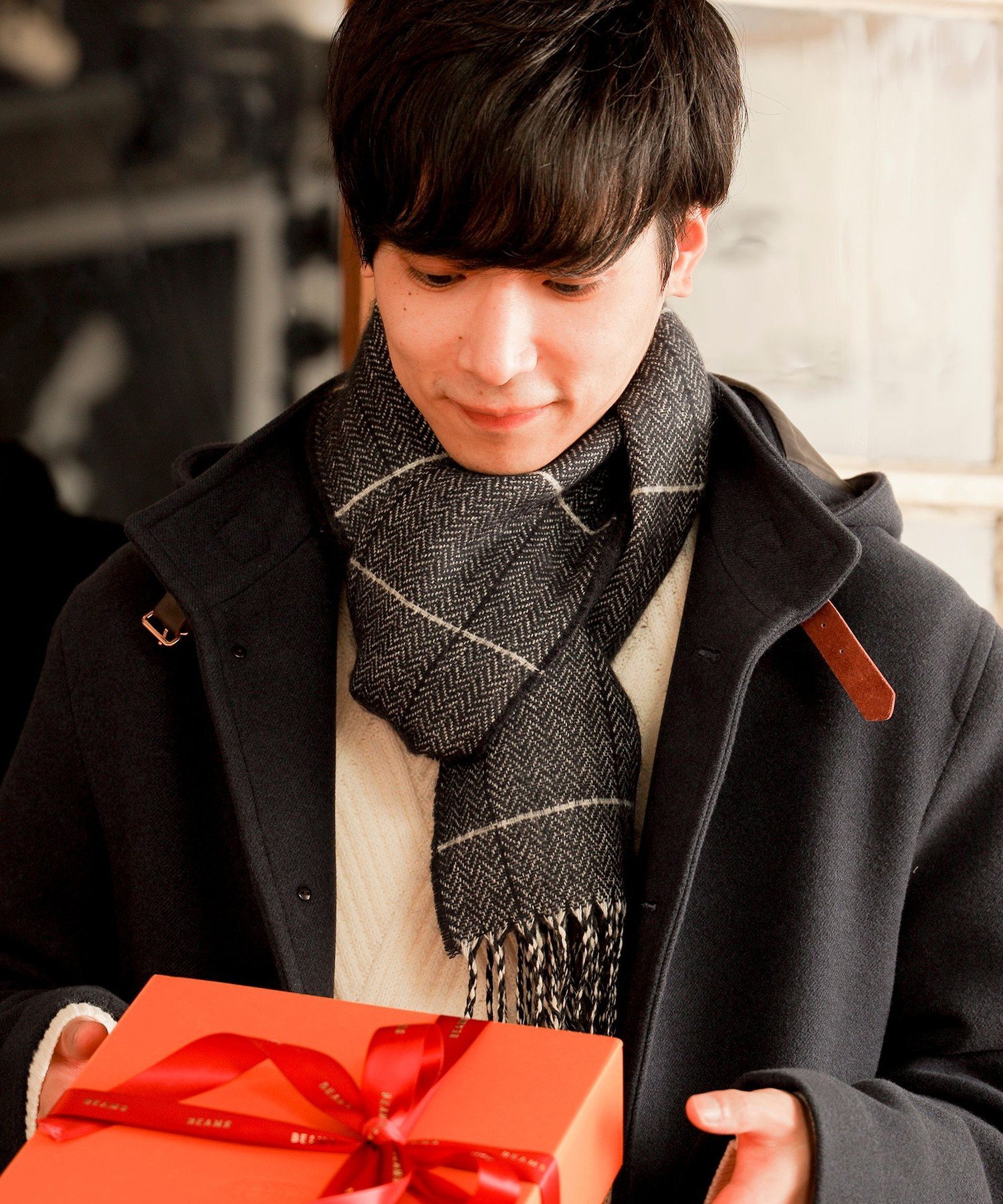 BEAMS HEART｜【定番人気・ギフト】アクリル リバーシブル マフラー