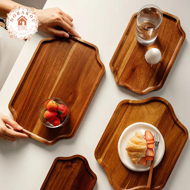 楽天市場】木製トレイ おぼん トレー 木製お皿 お盆 木のトレー 相思木