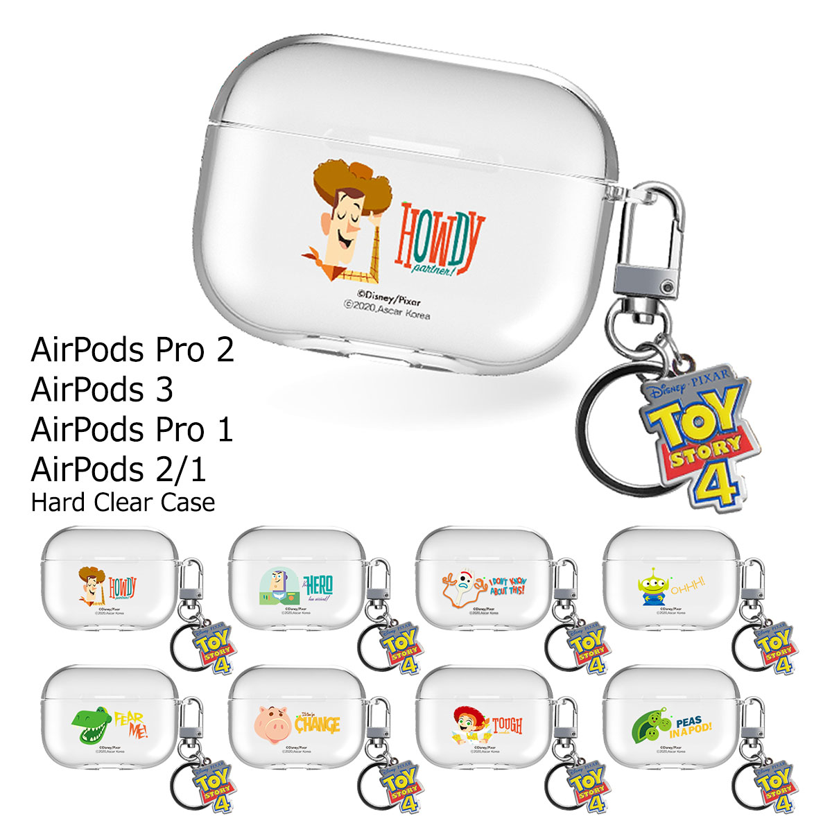 楽天市場】Disney Toy Story 4 AirPods (Pro) Typo Clear Case