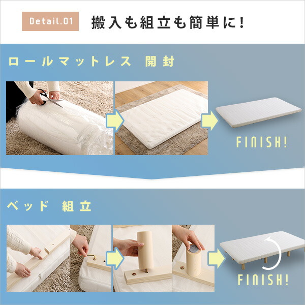 楽天市場】【レビュー特典】 脚付き ウレタン ロールマットレス セミ