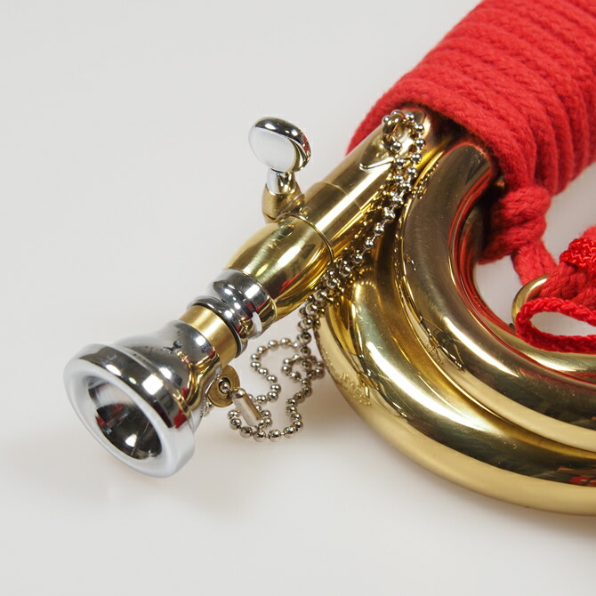 楽天市場】＜送料無料＞ お祭り用品 信号ラッパ 金3連（ゴールド3つ巻