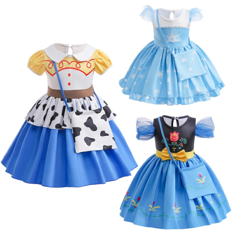 楽天市場】子供 アナ雪 ドレス 2点セット バッグ付き プリンセス 衣装