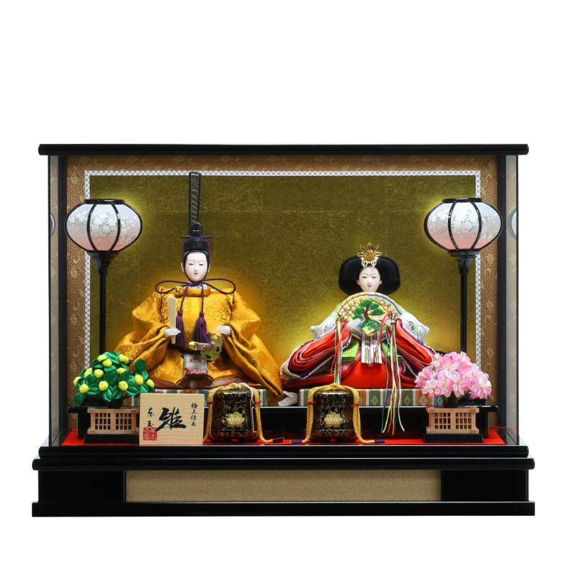 楽天市場】送料無料 東玉作 雛人形 衣装着親王 ガラスケース飾り 【咲