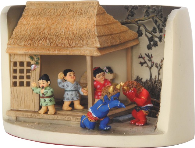 楽天市場】子供の頃・昭和レトロ ジオラマ わらべ遊び四季の詩 節分 豆