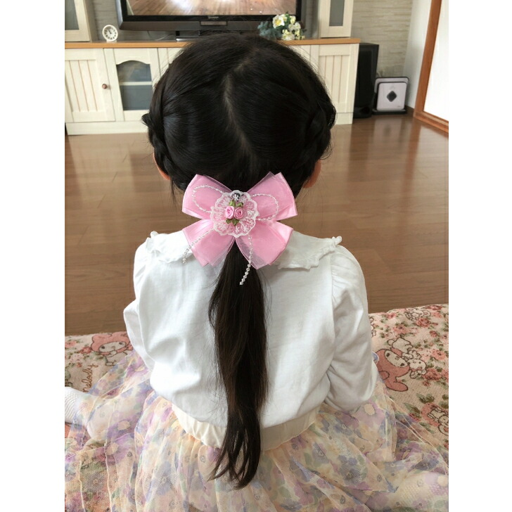 楽天市場】【 ヘアゴム キッズ 】フォーマル リボン ヘアゴム 大 B (1