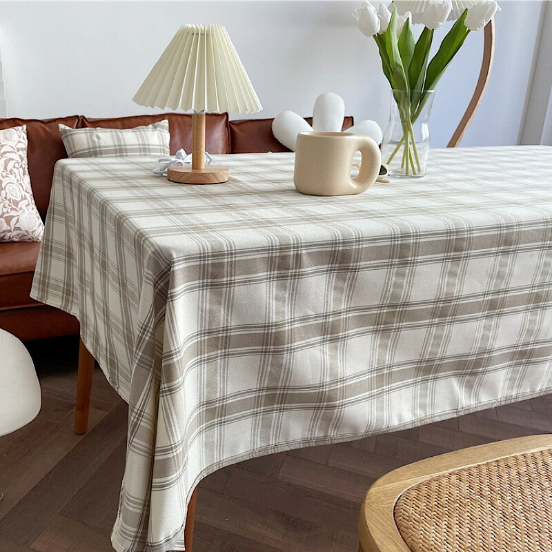 楽天市場】MACON マルチクロス 韓国チェック テーブルクロス 130 x 170