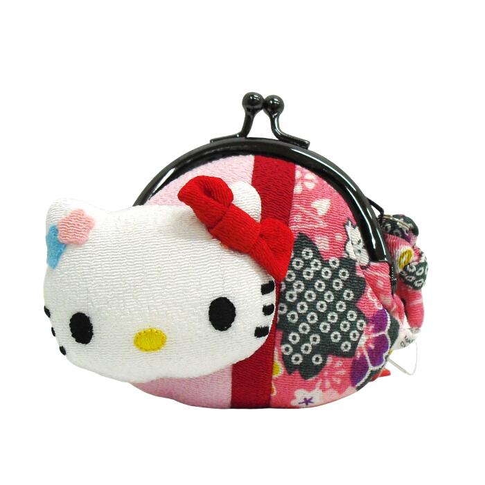 楽天市場】サンリオ ハローキティ ちりめんがま口 ピンク : 海外電気CLUB