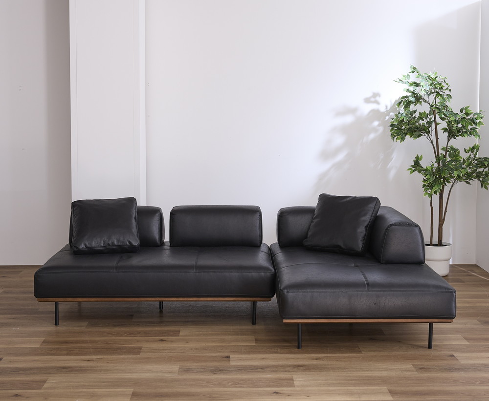 楽天市場】FRD カウチソファ レザーファブリック レッドオーク枠