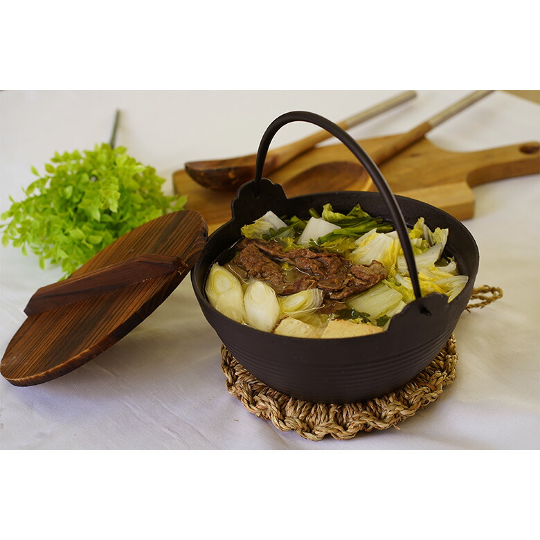 楽天市場】池永鉄工 南部鉄 丸鍋 日本製 鉄鍋 いろり鍋 割烹 18cm 田舎