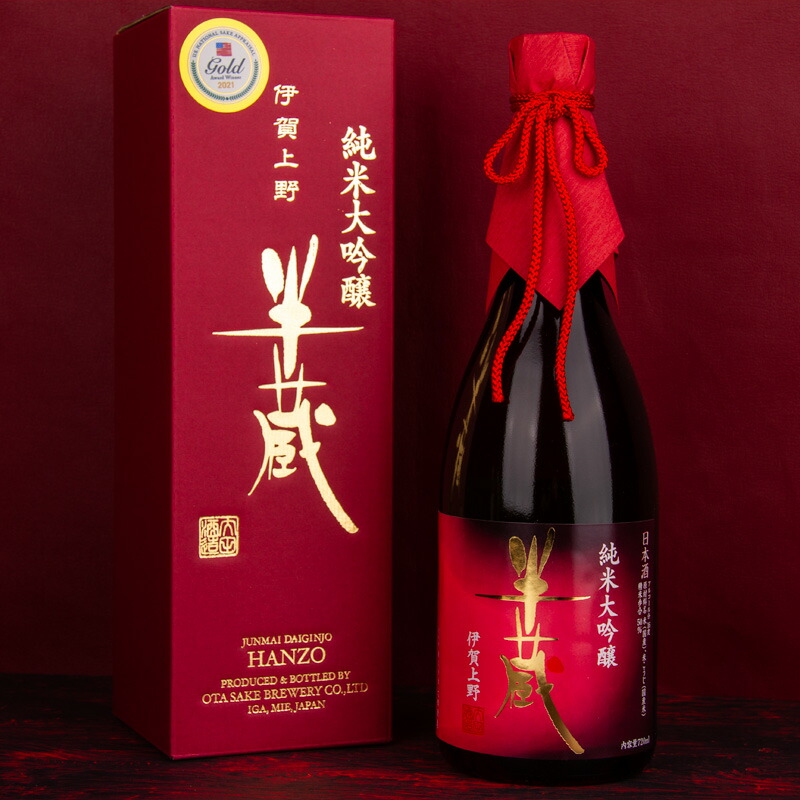 楽天市場】半蔵 純米大吟醸 山田錦 磨き50赤ラベル 720ml【専用箱付