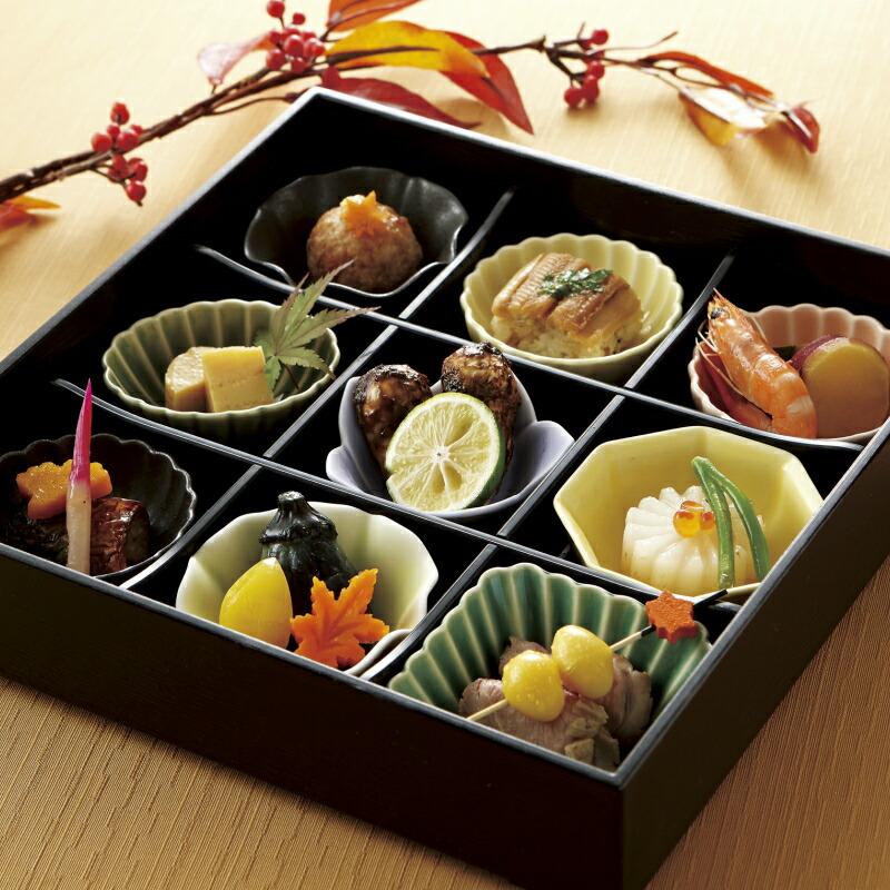 楽天市場】松花堂弁当 9品盛セット「月」 蓋付9仕切箱と小鉢9点の