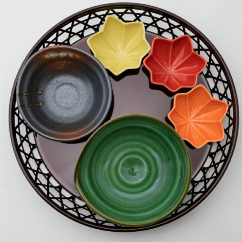 楽天市場】松花堂 5品籠盛「月もみじ」 溜篭と小鉢5点のセット 日本