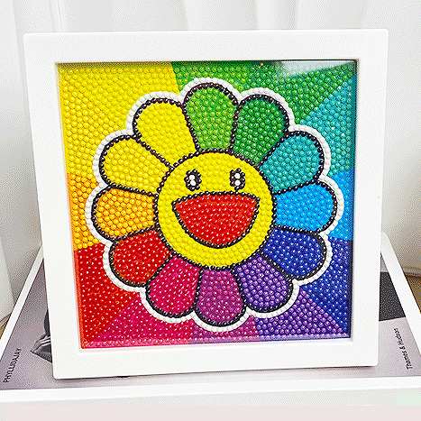 楽天市場】ダイヤモンドアート キット フレーム付き SMILE カラフル 花