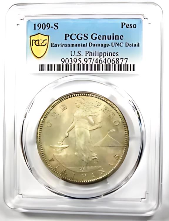 楽天市場】1909-S フィリピン ペソ 1P コイン - 認定 PCGS 未流通詳細