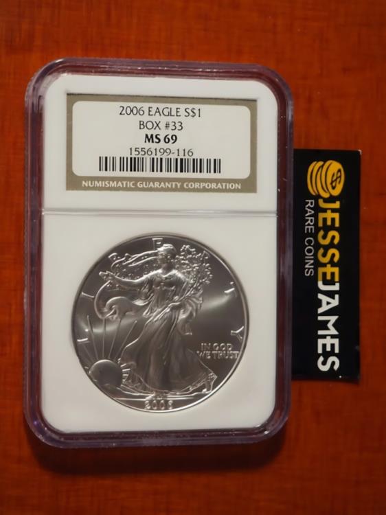楽天市場】2006 $1 アメリカン シルバー イーグル NGC MS69 ボックス
