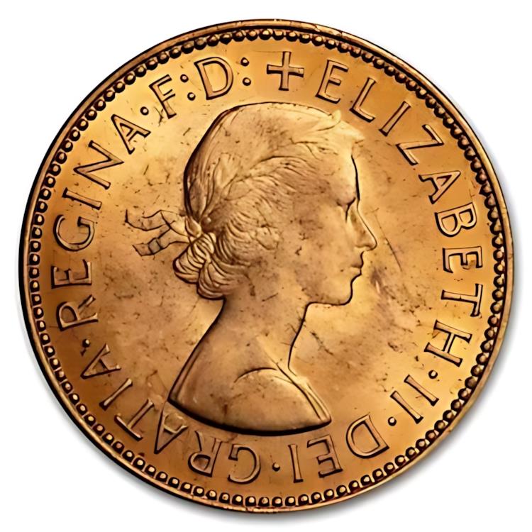 楽天市場】1967年 イギリス ブロンズ ハーフペニー エリザベス 2 世 BU