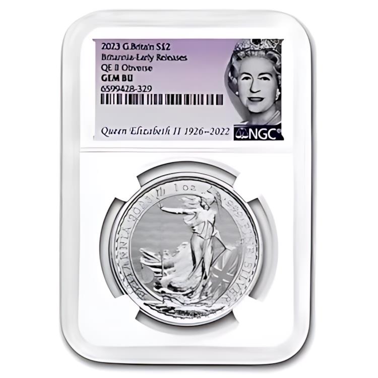楽天市場】2023 GB 1オンス シルバー ブリタニア NGC GEM BU ER