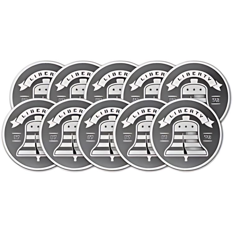 楽天市場】TEN (10) 1 オンス シルバー ラウンド - アサヒ リバティ