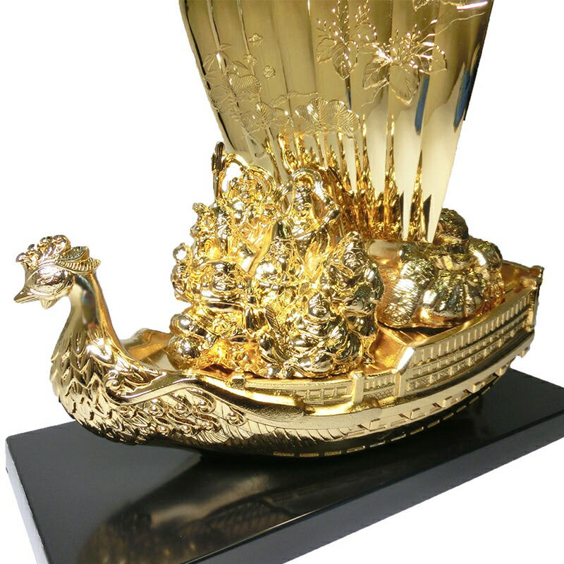 楽天市場】開運 鳳凰 七福神 宝船 合金製 純金メッキ 開運・幸運の