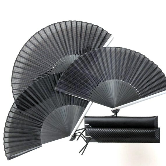 楽天市場】【お買い物マラソンSALE】軽量アルミ扇子・本革ケース付