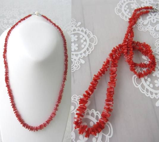 楽天市場】日本・高知産赤サンゴ 枝のネックレス SILVER 『宝石サンゴ