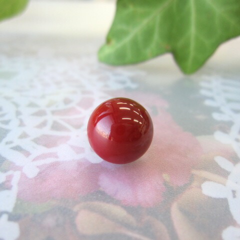 楽天市場】【希少】高知産血赤（ちあか）珊瑚丸玉ルース（11.5ミリ